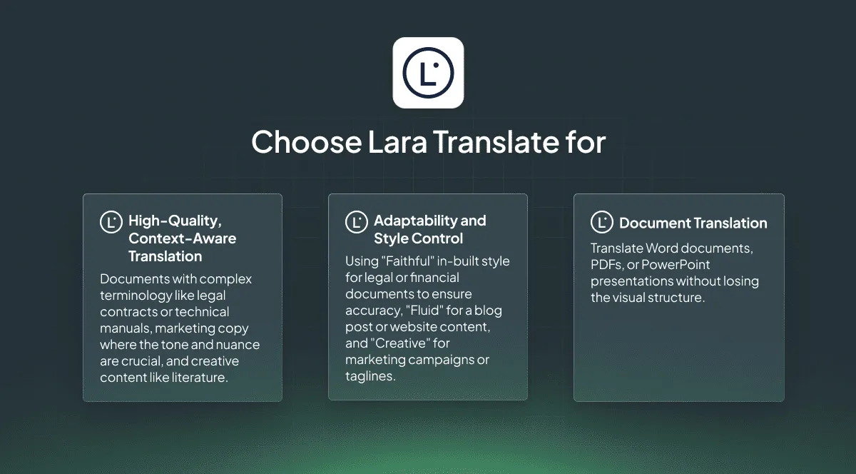 When to Choose Lara Translate Over Traditional LLMs